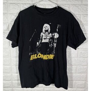 Original‎ 2018 Blondie Camp Funtime Shirt Mens L Black Rock N Roll Music Band